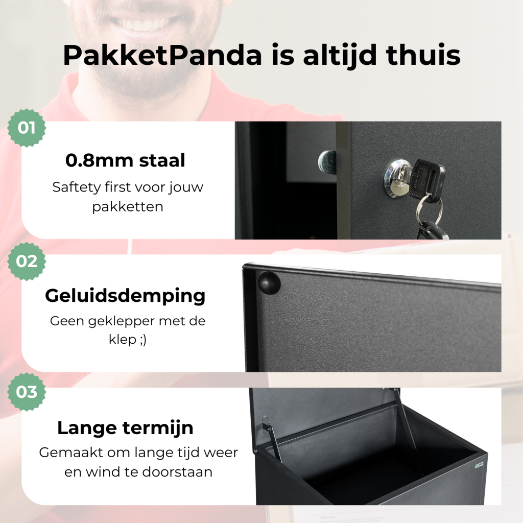 Slimme PakketPanda Classic - XXL Pakketbrievenbus - Met App