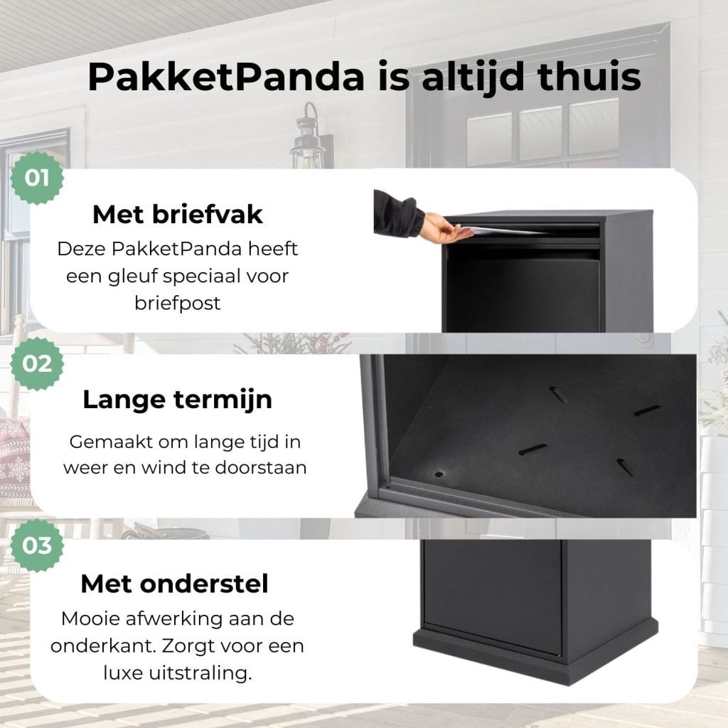 Mega Pakketbrievenbus – XXXL PakketPanda Multibox Zwart