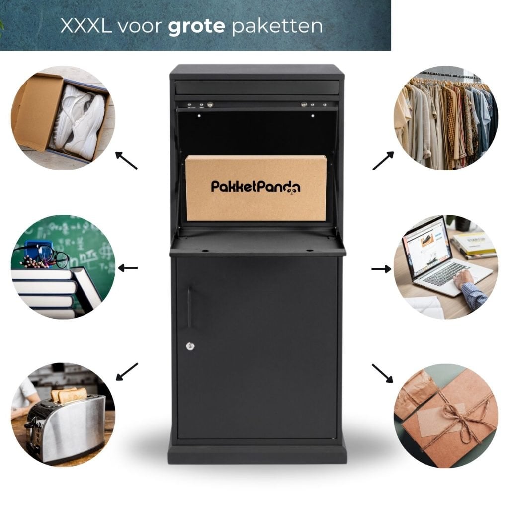 Mega Pakketbrievenbus – XXXL PakketPanda Multibox Zwart