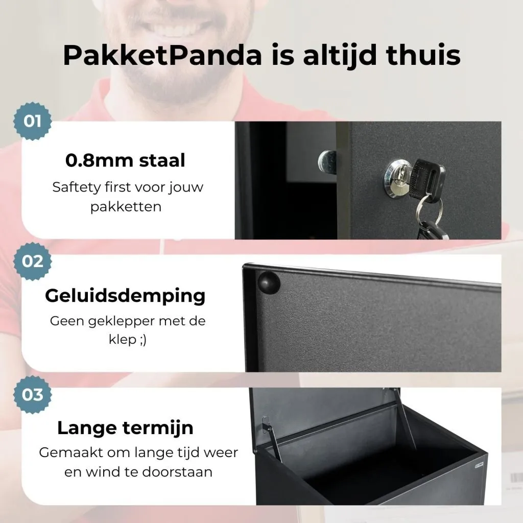 XXL Pakketbrievenbus PakketPanda Classic - Achteruitname