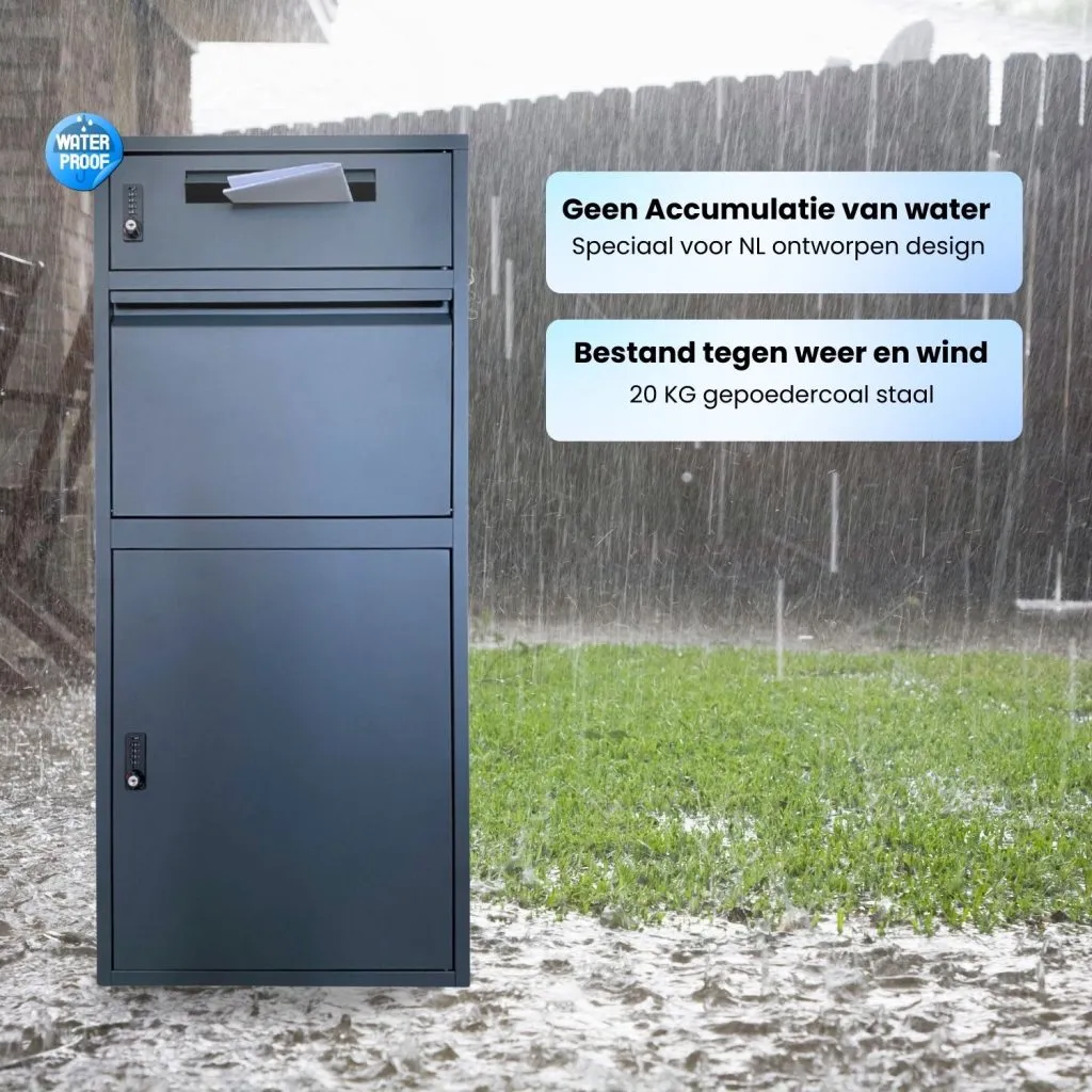 Postvak Gescheiden - Pakketbrievenbus - ParcelXL® DuoBox - Antraciet