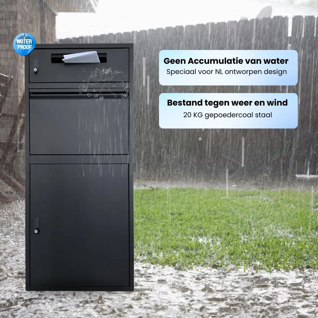 Postvak Gescheiden - Pakketbrievenbus - ParcelXL® DuoBox - Zwart