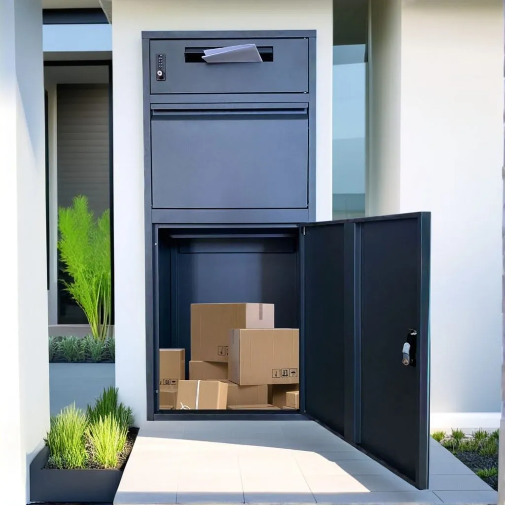 Postvak Gescheiden - Pakketbrievenbus - ParcelXL® DuoBox - Antraciet