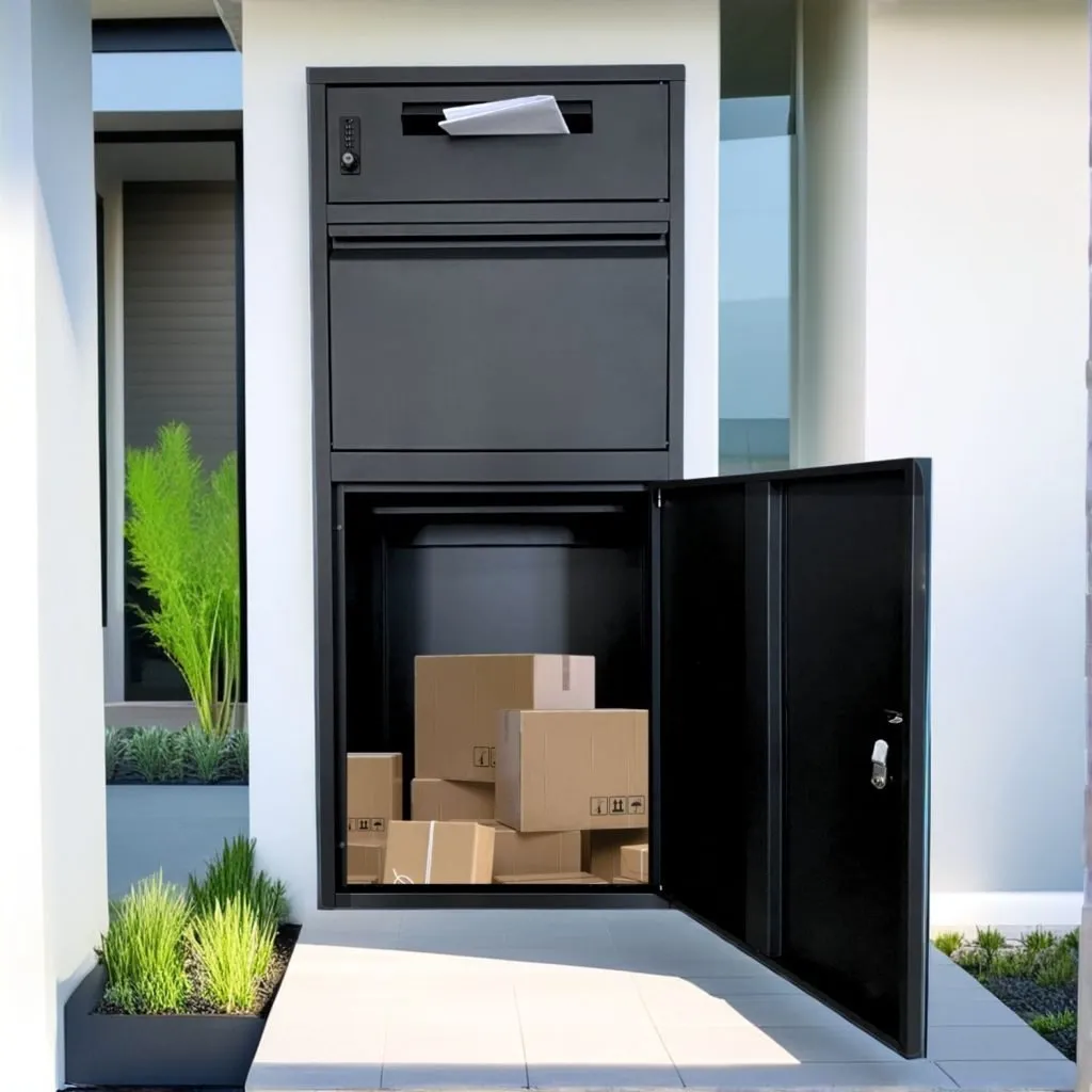 Postvak Gescheiden - Pakketbrievenbus - ParcelXL® DuoBox - Zwart