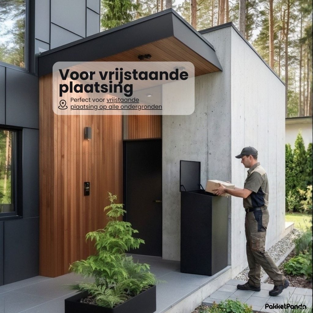 Achteruitname Pakketbrievenbus met statief - PakketPanda Maxi XXXL