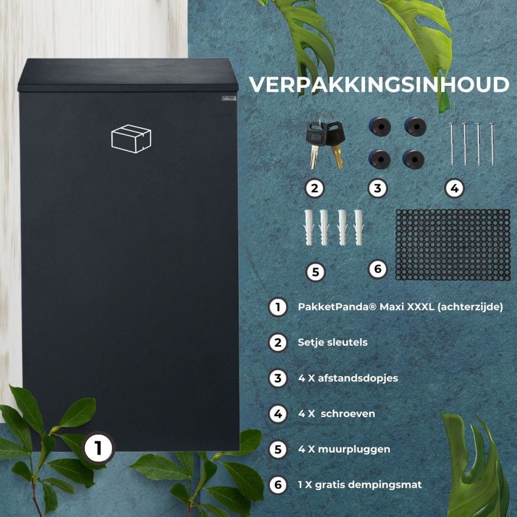 Achteruitname Pakketbrievenbus met statief - PakketPanda Maxi XXXL